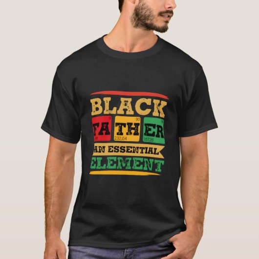 Black Father The Essential Elet Father'S Day Black T-shirt (Voorkant)