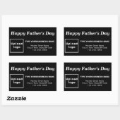 Black Father's Day Business Rectangle Sticker (Vel)