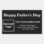 Black Father's Day Business Rectangle Sticker (Voorkant)
