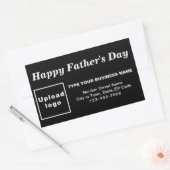 Black Father's Day Business Rectangle Sticker (Envelop)