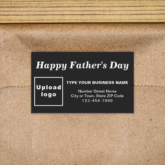 Black Father's Day Business Rectangle Sticker