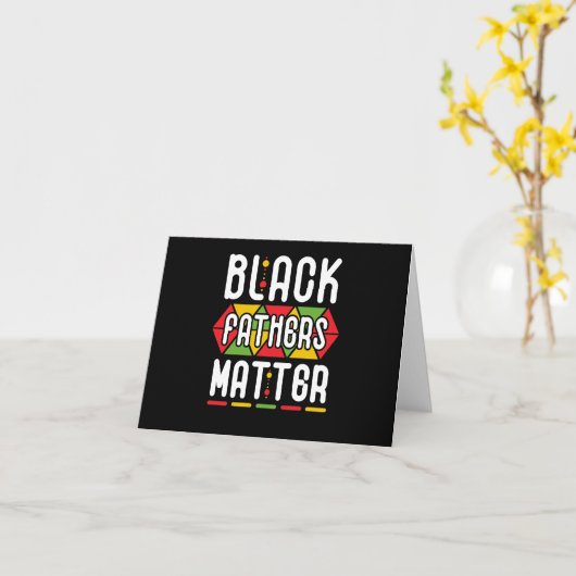 Black Fathers Matter voor mannen Pap Geschiedenis  Kaart (Gele Bloem)