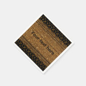 Black Faux Brushed Gold Glitter Party Napkins Servet (Hoek)