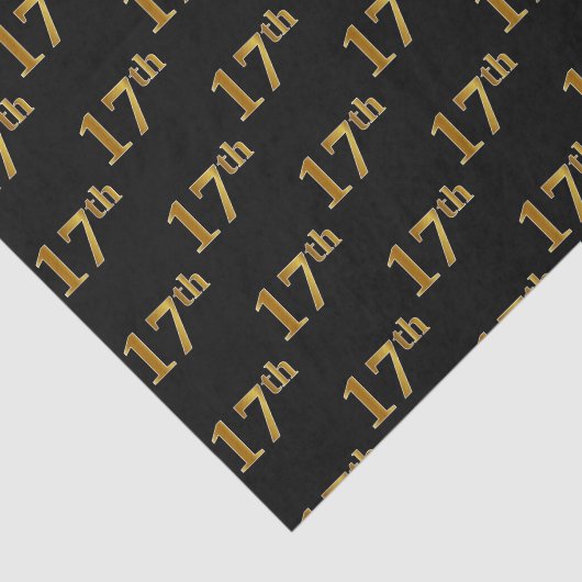 Black, Faux Gold 17e (zeventiende) gebeurtenis Tissuepapier (Detail)