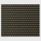 Black, Faux Gold 26th (26th) Event Cadeaupapier (Vlak)