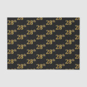 Black, Faux Gold 28e (achtentwintigste) gebeurteni Tissuepapier (Voorkant)