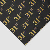 Black, Faux Gold 31st (31ste) gebeurtenis Tissuepapier (Detail)