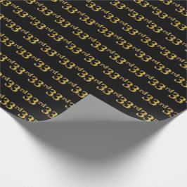 Black, Faux Gold 33e (Dertigderde) gebeurtenis Cadeaupapier