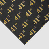 Black, Faux Gold 41st (41ste) gebeurtenis Tissuepapier (Detail)