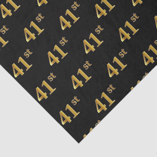 Black, Faux Gold 41st (41ste) gebeurtenis Tissuepapier (Detail)