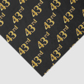 Black, Faux Gold 43e (43e) gebeurtenis Tissuepapier (Detail)