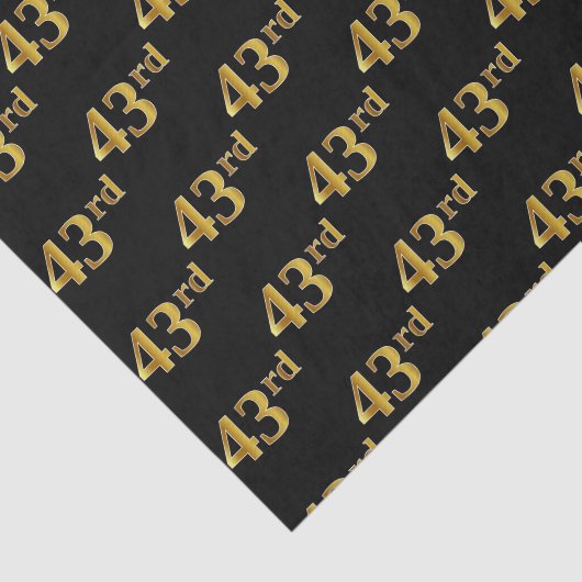 Black, Faux Gold 43e (43e) gebeurtenis Tissuepapier (Detail)