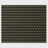 Black, Faux Gold 45th (45th) Event Cadeaupapier (Vlak)