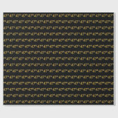Black, Faux Gold 47th (47th) Event Cadeaupapier (Vlak)