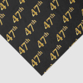 Black, Faux Gold 47th (47th) Event Tissuepapier (Detail)