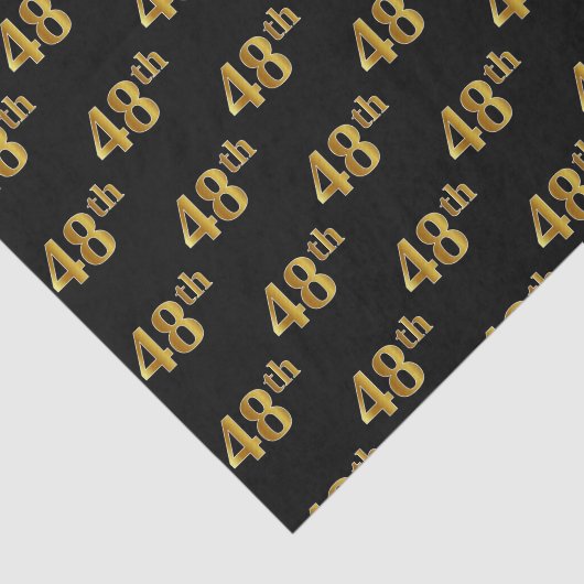 Black, Faux Gold 48th (48ste) event Tissuepapier (Detail)