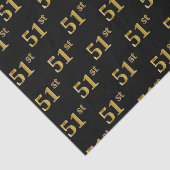 Black, Faux Gold 51st (vijftig-eerste) gebeurtenis Tissuepapier (Detail)
