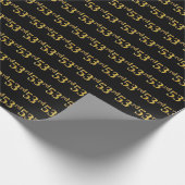 Black, Faux Gold 53e (53e) gebeurtenis Cadeaupapier (Hoek)