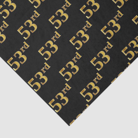 Black, Faux Gold 53e (53e) gebeurtenis Tissuepapier (Detail)