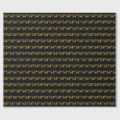 Black, Faux Gold 54th (54ste) event Cadeaupapier (Vlak)