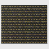 Black, Faux Gold 56th (56th) Event Cadeaupapier (Vlak)