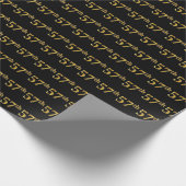 Black, Faux Gold 57th (57th) Event Cadeaupapier (Hoek)