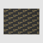 Black, Faux Gold 57th (57th) Event Tissuepapier (Voorkant)