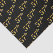 Black, Faux Gold 57th (57th) Event Tissuepapier (Detail)