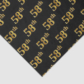 Black, Faux Gold 58th (58ste) event Tissuepapier (Detail)