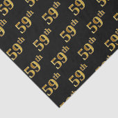 Black, Faux Gold 59th (59th) Event Tissuepapier (Detail)