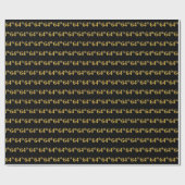 Black, Faux Gold 64th (64ste) event Cadeaupapier (Vlak)