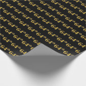 Black, Faux Gold 64th (64ste) event Cadeaupapier (Hoek)