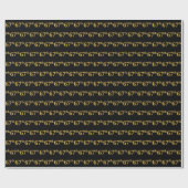 Black, Faux Gold 67th (67th) Event Cadeaupapier (Vlak)