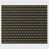 Black, Faux Gold 68th (68ste) event Cadeaupapier (Vlak)