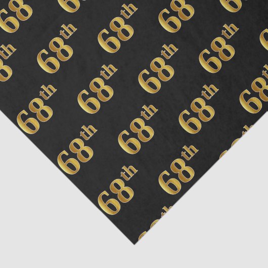 Black, Faux Gold 68th (68ste) event Tissuepapier (Detail)