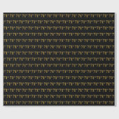 Black, Faux Gold 71st (71e) gebeurtenis Cadeaupapier (Vlak)