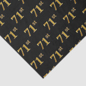 Black, Faux Gold 71st (71e) gebeurtenis Tissuepapier (Detail)