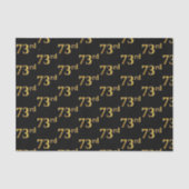 Black, Faux Gold 73e (73e) gebeurtenis Tissuepapier (Voorkant)