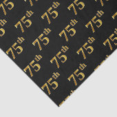 Black, Faux Gold 75th (vijfenzeventig) event Tissuepapier (Detail)