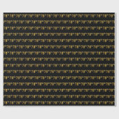 Black, Faux Gold 78th (78ste) event Cadeaupapier (Vlak)