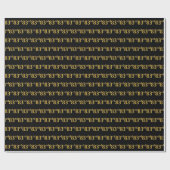 Black, Faux Gold 83rd (80-derde) event Cadeaupapier (Vlak)
