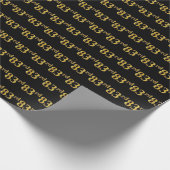 Black, Faux Gold 83rd (80-derde) event Cadeaupapier (Hoek)