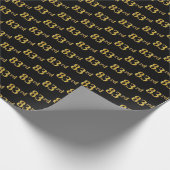 Black, Faux Gold 83rd (80-derde) event Cadeaupapier (Hoek)