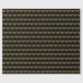 Black, Faux Gold 84th (84ste) event Cadeaupapier (Vlak)