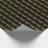 Black, Faux Gold 84th (84ste) event Cadeaupapier (Hoek)