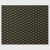Black, Faux Gold 85th (85th) Event Cadeaupapier (Vlak)
