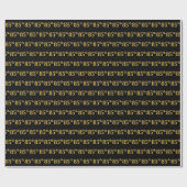 Black, Faux Gold 85th (85th) Event Cadeaupapier (Vlak)