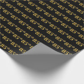 Black, Faux Gold 85th (85th) Event Cadeaupapier (Hoek)