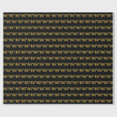 Black, Faux Gold 86th (86th) Event Cadeaupapier (Vlak)