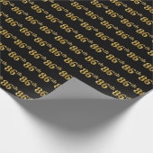 Black, Faux Gold 86th (86th) Event Cadeaupapier (Hoek)